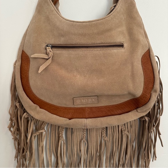 NWT Myra Bag SAGE WHISPER FRINGE LEATHER BAG IN BEIGE - Picture 12 of 14